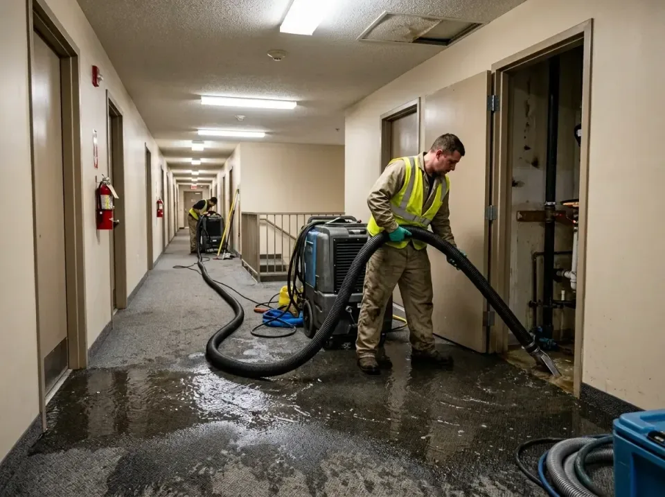 multi-unit-apartment-hallway-f-005 — frequently asked questions, Emergency Burst Pipe Water Extraction & Removal in Fort Lew…